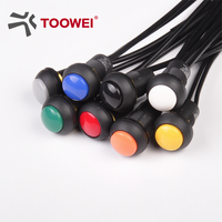 TOOWEI Saklar Tombol Tekan 12mm Tahan Air IP67 Segel Ganda Saklar Tombol Tekan Momentary Latching untuk Transmisi Sinyal Kontrol