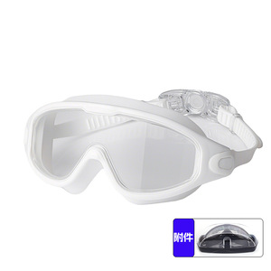 HhaoSport Lunettes de natation pour adultes, monture large, anti-buée, étanches, en silicone, équipement de natation pour hommes et femmes - Product Image 3