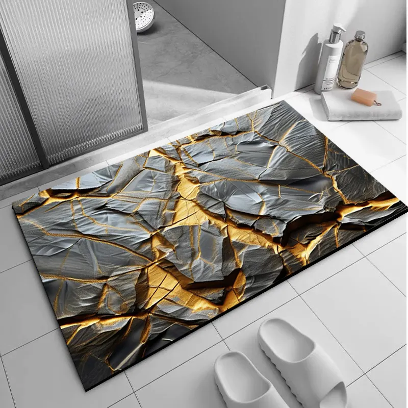 Vente en gros de tapis de bain en boue de diatomée tapis de bain en pierre de diatomite de luxe moderne antidérapant mat magique alfombra de bano