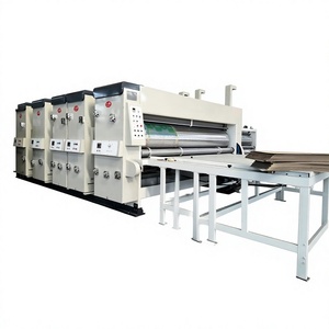 Machine d'impression et de découpe flexo semi-automatique 1 à 4 couleurs à alimentation par chaîne pour carton ondulé et boîtes à pizza - Product Image 1