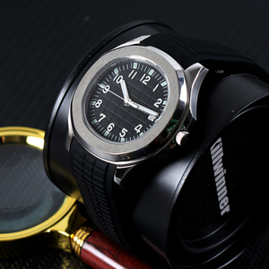 Montre mécanique personnalisée avec logo NH35, 40 mm, noire et argentée, pour hommes, mouvement automatique de luxe NH35, cadran étanche, cristal saphir - Product Image 6