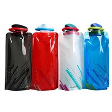 Outdoor Cycling Hiking Portable BPA-Free Direct Drinking Foldable PE Plastic Water Bottle Promotional Gift Storage Bladder