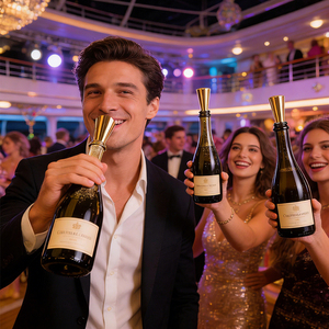 Vendita calda all'ingrosso No Moq Sippers Champagne <span class=keywords><strong>in</strong></span> plastica placcati oro per Mini <span class=keywords><strong>bottiglia</strong></span> di birra Champagne vino - Product Image 2