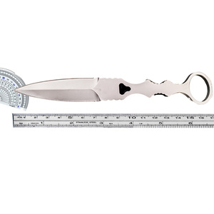 4Cr13 Steel DIY OEM Plastic Handle Outdoor Survival Bayonet Full-Tang Fixed Blade Camping Knife Mountaineering Meat-Cutting - Product Image 5