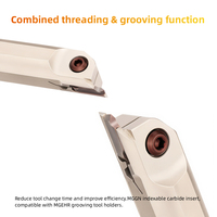 Mggn 55Degree Threading and Grooving Carbide Inserts R0.2 0.4 PVD Coated CNC Lathe External Threading for Steel Stainless Steel