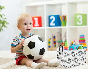 Rectangular Football <b>Basket</b> Kids Baby Storage <b>Basket</b> Cute Kids Toy Storage Bin Organizer <b>Shelf</b> Book - Product Image 4