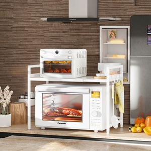 Soporte de exhibición para horno <span class=keywords><strong>microondas</strong></span> mejorado para el hogar estante doble para <span class=keywords><strong>microondas</strong></span> y horno eléctrico estante de almacenamiento de cocina con <span class=keywords><strong>microondas</strong></span> - Product Image 5