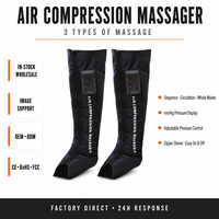 Kimriber K-F504 Nouveau modèle 2025 – Bottes de compression électroniques à 5 chambres pour le soulagement et la récupération des mollets, masseur de jambes à compression d'air pour la circulation