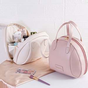 Sac de maquillage portable pour femmes, sac de rangement de grande capacité, sac à main de vacances, sac imperméable - Product Image 4