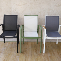 Chaise de jardin en maille, fauteuil d'extérieur pour patio, siège suspendu à dossier haut, structure tubulaire pour pelouse, cour, balcon, mobilier de jardin