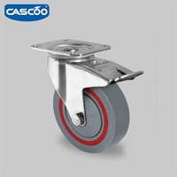 CASCOO 5 pouces PP Sandwich roulette industrielle avec roulement à rouleaux treillis métallique Cargo ou conteneur de stockage des aliments état neuf