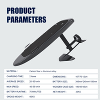 Planche de surf électrique hydrofoil en fibre de carbone, légère, motorisée, avec batterie haute capacité pour les professionnels