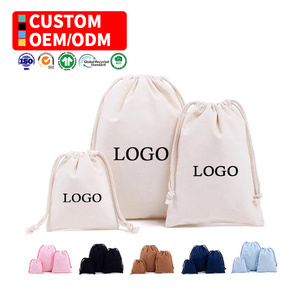 Biểu Tượng Tùy Chỉnh Vải Tự Nhiên Bông Thăng Hoa Dây Kéo Túi Pouch Lụa Màn Hình Duy Nhất Đôi Chuỗi Túi - Product Image 1