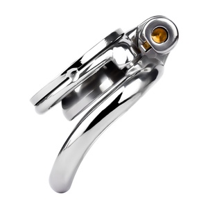 Male Chastity Device Flat Round Hole Metal Chastity Lock Cock Cage Urethra Catheter Penis Ring Bondage Belt Sex <b>Toys</b> <b>for</b> <b>Men</b> Gay - Product Image 3