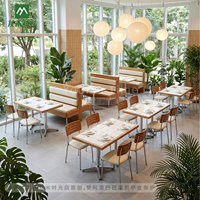 Meubles de restaurant commerciaux modernes en gros, ensembles de chaises et de tables avec un design écologique pour les cafés, les hôtels, les salons de thé