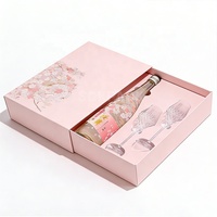 Coffret Cadeau Rigide en Carton pour 2 Verres de Vin de Riz Personnalisé, Imprimé Bambou/Fleur, Matériaux Recyclés, Emballage Écologique, Tequila