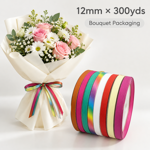 Ruban décoratif pailleté 12 mm en gros, 300 yards, ruban métallique brillant pour guirlande thaïlandaise, bouquet, emballage cadeau et bricolage festif - Product Image 5