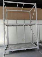 Système hydroponique d'inondation et de vidange mobile de tailles personnalisées Table de flux et de reflux Plateau d'inondation hydroponique Support de culture vertical pour ferme