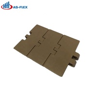 Chaîne à feuilles pour convoyeur standard personnalisée, plateau en plastique, 82,6 mm, POM marron