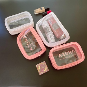 cosmetic bags clear neceser vegan standup pouch jewelry box pink pouch cosmetics beauty