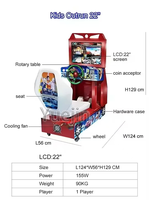 Machine de jeu d'arcade de voiture de course 3D simulateur Kids Outrun Construction en métal langue anglaise Amusement avec grue de boxe
