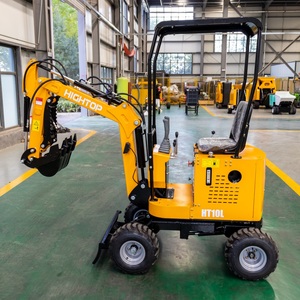 Mini Escavatore Cingolato a Ruote, Macchinario per Movimento Terra, Escavatore Diesel da 1 Tonnellata - Product Image 1