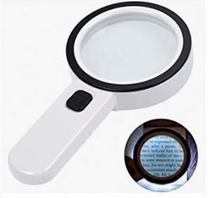 Loupe avec lumière, loupe à main, grande loupe, 12 LED éclairées, loupe pour la dégénérescence maculaire - Product Image 6