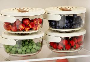 Poignées pliables avec couvercle Double couche <span class=keywords><strong>panier</strong></span> de vidange de lavage de légumes bol <span class=keywords><strong>à</strong></span> <span class=keywords><strong>salade</strong></span> cuisine réfrigérateur bol de vidange multifonctionnel - Product Image 3