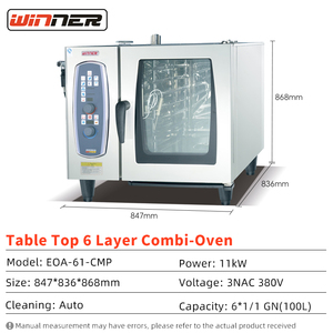 Combi <strong>Oven</strong> Manual Control 6 Layer Cooking <strong>Oven</strong> with <strong>Self</strong> <strong>Cleaning</strong> Function for Catering Restaurant Hotel - Product Image 3