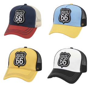 หมวกเบสบอลปักลายทางแบบกำหนดเอง Unisex วินเทจ 5 แผง 100% โพลีเอสเตอร์ หมวกทรง Dad Hat ขายส่ง คุณภาพสูง โลโก้พัฟ - Product Image 1