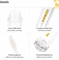 Tube à lèvres vide rond ML8860 de 7,1 ml avec capuchon en aluminium, pour huile à lèvres, gloss et emballage de maquillage cosmétique pour les lèvres