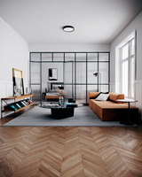 Visualisation d'intérieur d'appartement contemporain, plan d'étage 2D, dessin CAO, service de rendu d'intérieur 3D