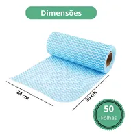 Chiffons de nettoyage bleus réutilisables et jetables pour la cuisine, les serviettes à vaisselle, les torchons pour la cuisine, la salle de bain, le nettoyage ménager