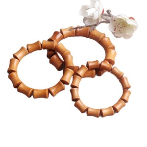 Peach Wood Bamboo Joint <b>Bracelets</b> 15 11 11 Pieces Durable Unisex <b>Couple</b> Jewelry Home Decor Gift - Product Image 5