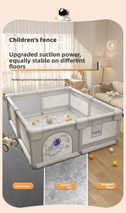 Corralito Plegable Grande para Bebés con Tapete Grueso, Área de Juego Segura para Niños Pequeños, Corralito Portátil para Interiores - Product Image 6