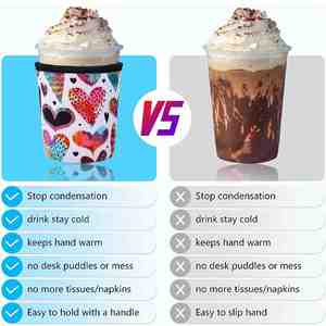 Funda Aislante de Neopreno Reutilizable de 16-30 oz para Vasos de Café Helado, para Bebidas Frías y Calientes - Product Image 5