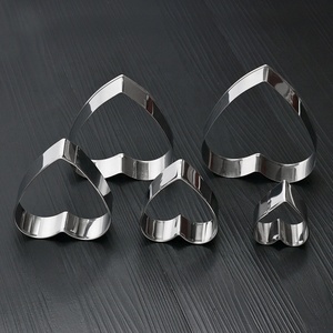 5pcs Stainless Steel Star <strong>Heart</strong> Flower <strong>Shaped</strong> Cookie <strong>Cutters</strong> Baking Tools for Pastry Fruit Biscuit Cutting - Product Image 4