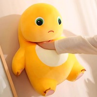 Boneka Dinosaurus Kuning Multi-ukuran Grosir, Mainan Boneka Lembut Isi Kapas PP, Dekorasi Rumah, Hadiah Liburan