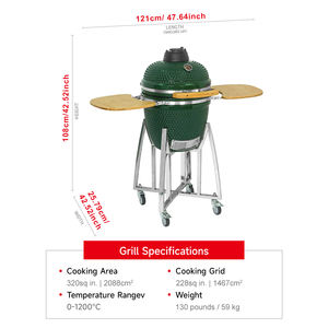 Ahumador Kamado SEB de 18 Pulgadas, Tipo Green Egg, Barbacoa, Asadores de Carbón, Parrilla Kamado de Cerámica - Product Image 2