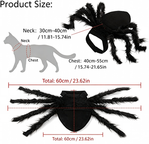 <strong>Halloween</strong> Spider Cat Costume Wholesale 8Leg Giant Spooky Funny Pet Coat Cosplay <strong>Outfit</strong> for Cats Small <strong>Dogs</strong> OEM Custom Logo Bulk - Product Image 5