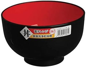 Bol en plastique <span class=keywords><strong>japonais</strong></span> en mélamine passe au lave-vaisselle bol à soupe noir et rouge pour riz Ramen Udon Pho <span class=keywords><strong>Poke</strong></span> - Product Image 1