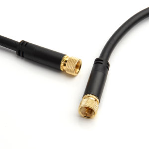 Câble <span class=keywords><strong>coaxial</strong></span> RG6 Connecteur mâle de type F <span class=keywords><strong>Cordon</strong></span> audio vidéo <span class=keywords><strong>numérique</strong></span> à triple blindage plaqué or 15M pour câbles de communication HDTV - Product Image 1