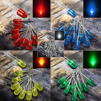 Lámpara LED DIP de 3mm 5mm 8mm en Línea con Colores de Emisión Blanco Cálido 0.06W DC 6V para Indicador de Pantalla