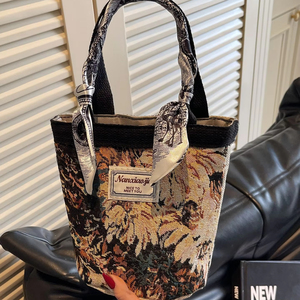 2026 New Fashion Square Shape Button Closure Bucket <b>Bag</b> <b>Large</b> Capacity Hand Carry <b>Bag</b> for Women - Product Image 2