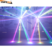 Projecteur de scène mobile Marslite Spider 9*12W RGBW 4-en-1 LED, 5 angles de faisceau, contrôle DMX512 12/43CH pour éclairage de scène disco DJ