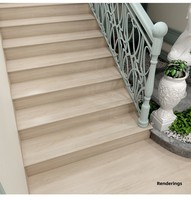 Foshan Carreau de grain de bois moderne à bord droit 300X1200 Escalier Mat Antidérapant Log Wind Imitation Carrelage de sol en bois massif sol de villa
