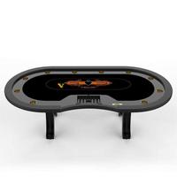 Table de poker Texas Hold'em personnalisée YH 260cm pas chère avec plateau à jetons