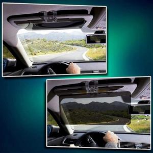 Ampia visiera parasole 2-in-1 HD antiabbagliamento e anti-luce solare per auto, di grandi dimensioni, per parabrezza anteriore, regolabile per la guida - Product Image 4