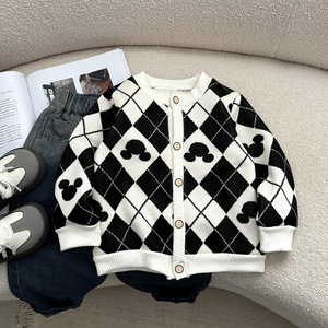Outono Inverno das crianças Novo Espessamento Versátil Em Torno Do Pescoço Cardigan Jacket Atacado - Product Image 4