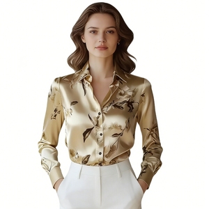 <span class=keywords><strong>Camicia</strong></span> Floreale da Donna con Bottoni, Manica Lunga, Elegante Blusa da Ufficio, Abbigliamento Femminile Sehe Fashion - Product Image 3